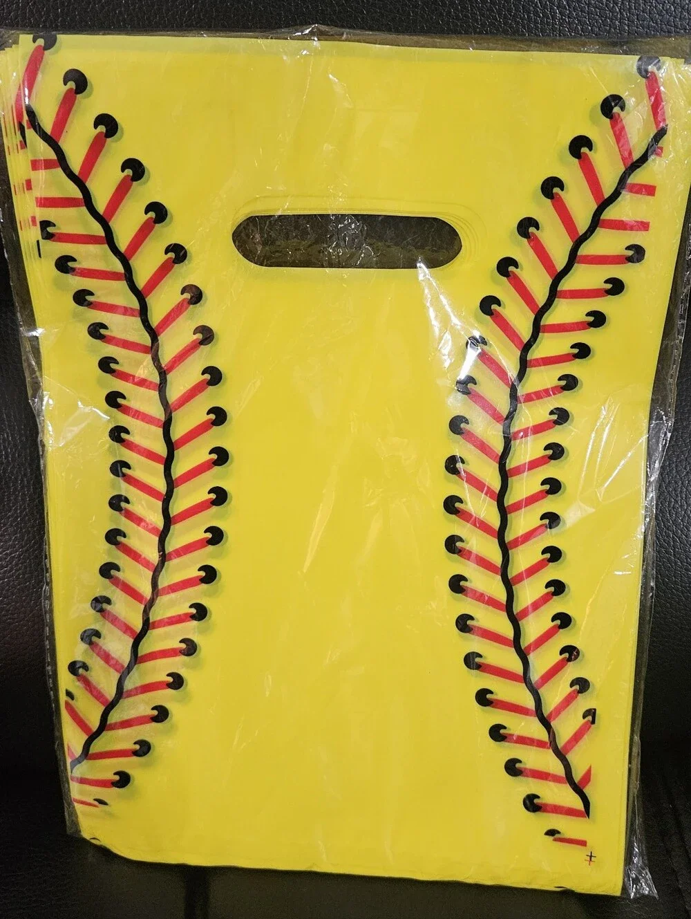50pcs Softball Gift Bags, 9.84x6.69in Sports Theme Goodie Bags Softball Party